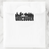 Sticker Rond Vancouver Skyline (Sac)