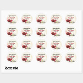 Sticker Rond Vanilla cerise (Feuille)