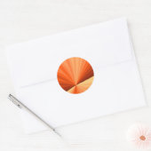 Sticker Rond Vanille rouge orange Abstraite moderne Fractale gr (Enveloppe)