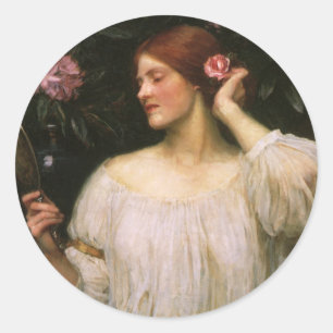 Sticker Rond Vanity par John William Waterhouse