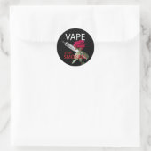 Sticker Rond Vape. Arrêtez de fumer (Sac)