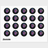 Sticker Rond Vaporwave Astronaut Space Art Monkey Bankey (Feuille)