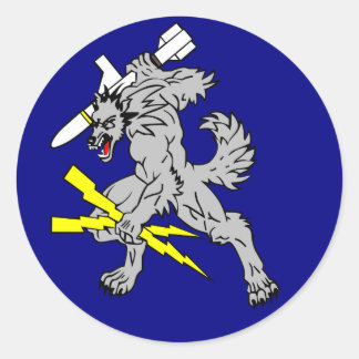 Sticker Rond VAQ-142 Les Loups gris