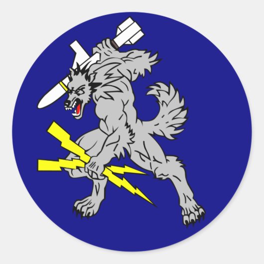 Sticker Rond VAQ-142 Les Loups gris (Devant)