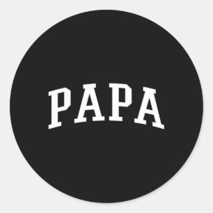 Sticker Rond Varsity Papa