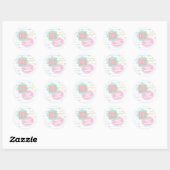 Sticker Rond Varsity pastel patch carnet 10e anniversaire (Feuille)