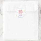 Sticker Rond Varsity pastel patch carnet 10e anniversaire (Sac)