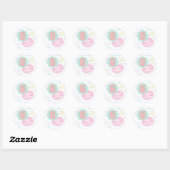 Sticker Rond Varsity pastel patch carnet 6e anniversaire (Feuille)