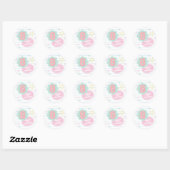 Sticker Rond Varsity pastel patch carnet 8e anniversaire (Feuille)