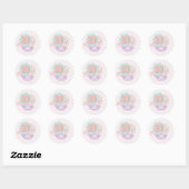 Sticker Rond Varsity preppy pastel patch 10e anniversaire (Feuille)