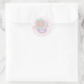 Sticker Rond Varsity preppy pastel patch 10e anniversaire (Sac)