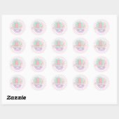 Sticker Rond Varsity preppy pastel patch 11e Anniversaire (Feuille)