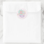 Sticker Rond Varsity preppy pastel patch 11e Anniversaire (Sac)
