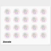 Sticker Rond Varsity preppy pastel patch 13e Anniversaire (Feuille)