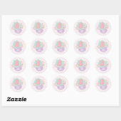 Sticker Rond Varsity preppy pastel patch 8ème Anniversaire (Feuille)