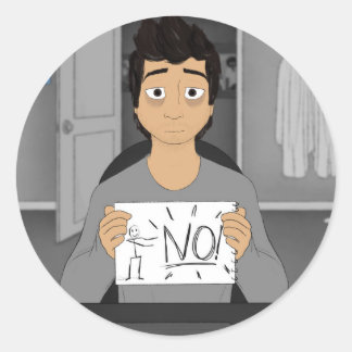 Sticker Rond "Vas-tu jamais changer ?"