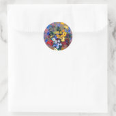 Sticker Rond Vase blanc avec fleurs Odilon Redon (Sac)