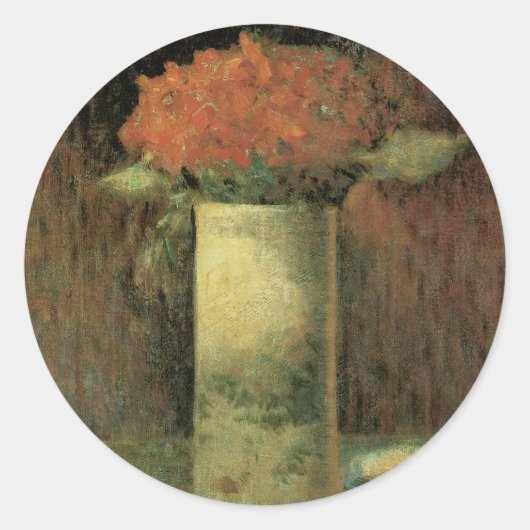 Sticker Rond Vase de fleurs (Devant)