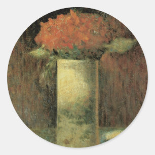 Sticker Rond Vase de fleurs