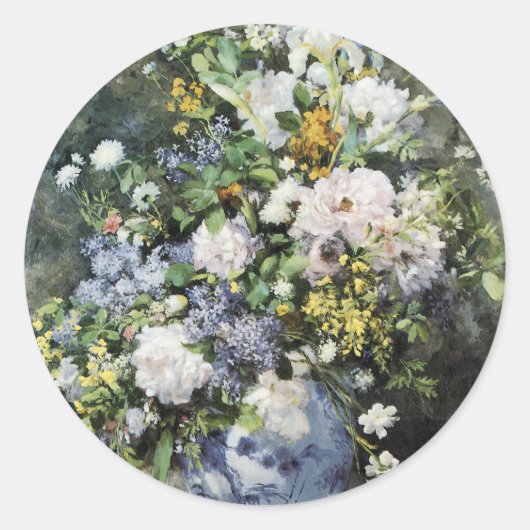 Sticker Rond Vase de fleurs (Devant)