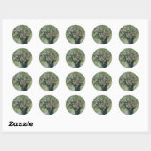 Sticker Rond Vase des fleurs de Claude Monet (Feuille)