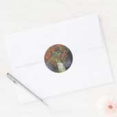 Sticker Rond Vase par Red Poppies Vincent van Gogh (Enveloppe)