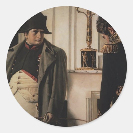 Sticker Rond Vasily Vereshchagin - Napoléon et général Lauristo (Devant)