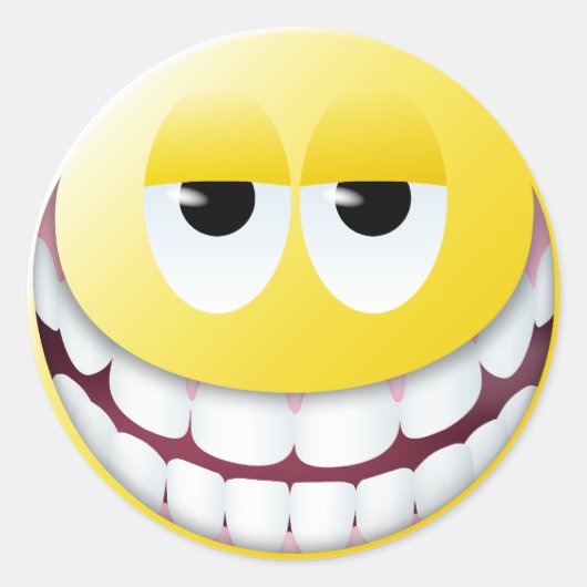 Sticker Rond Vaste visage souriant (Devant)