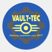 Sticker Rond Vault-Tec - Concurrents extérieurs (Devant)