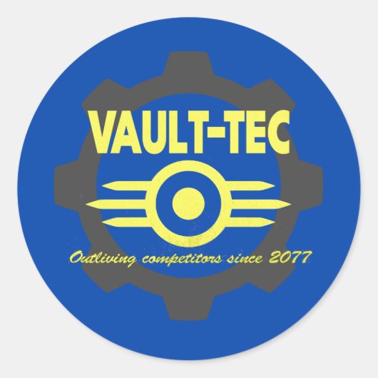 Sticker Rond Vault-Tec - Concurrents extérieurs (Devant)