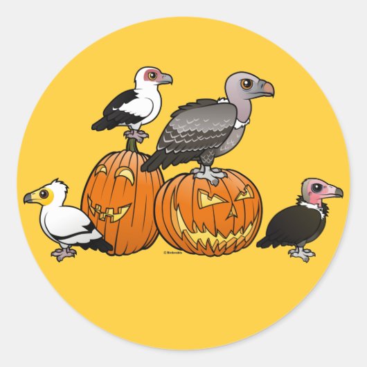 Sticker Rond Vautours d'Halloween (Devant)