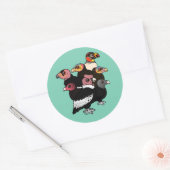 Sticker Rond Vautours du Nouveau Monde (Enveloppe)