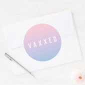 Sticker Rond Vaxxed | Pastel Gradient Covid-19 Vacciné (Enveloppe)