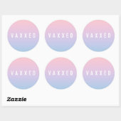 Sticker Rond Vaxxed | Pastel Gradient Covid-19 Vacciné (Feuille)