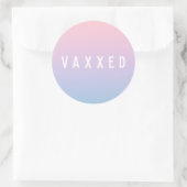 Sticker Rond Vaxxed | Pastel Gradient Covid-19 Vacciné (Sac)