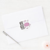 Sticker Rond Ve Ge Tarian (Vache Rose) (Enveloppe)