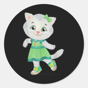 Sticker Rond Vebyhogh Katerina Kitty Cat Toddlerkidsadultes