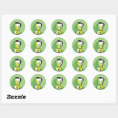 Sticker Rond Vecteur Blender vert (Feuille)