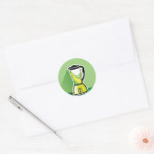 Sticker Rond Vecteur Blender vert (Enveloppe)