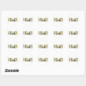 Sticker Rond Vegan (Feuille)