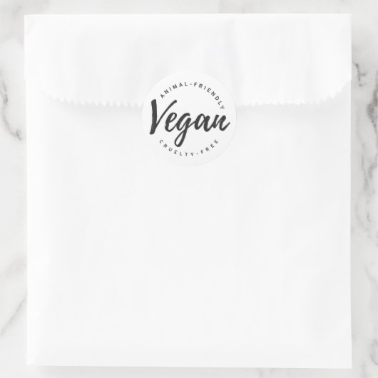 Sticker Rond Vegan (Sac)