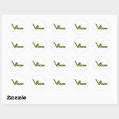 Sticker Rond Vegan 2 (Feuille)