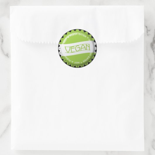Sticker Rond Vegan Bottlecap (Sac)
