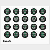 Sticker Rond Vegan Crazy Idea Animaux ne devraient pas souffrir (Feuille)