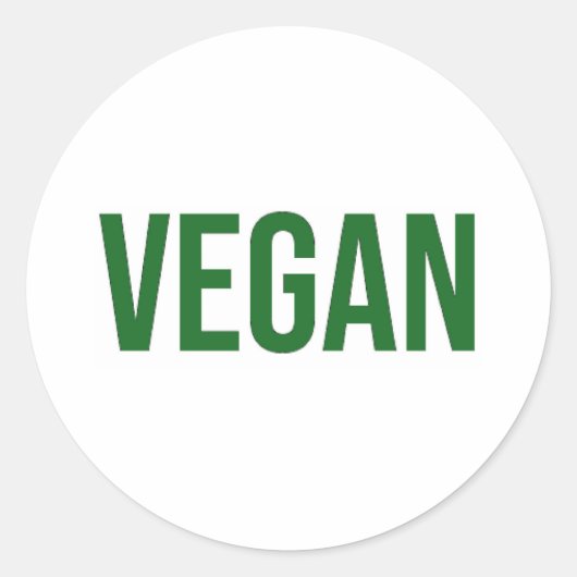 Sticker Rond Vegan - Droits des animaux (Devant)