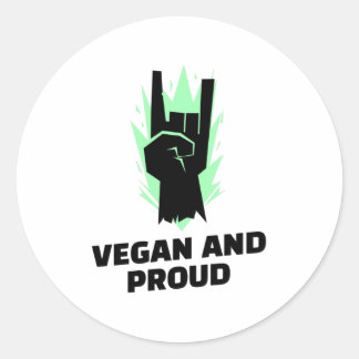 Sticker Rond Vegan Et Fier - Militants Végétaliens