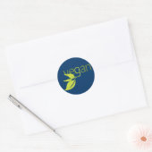 Sticker Rond Vegan feuilles (Enveloppe)