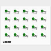 Sticker Rond Vegan Friendly (Feuille)