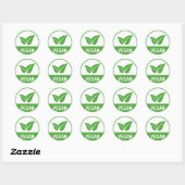 Sticker Rond Vegan Warning Cuinary Diet Boulangerie (Feuille)