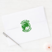 Sticker Rond Vegan World (Enveloppe)